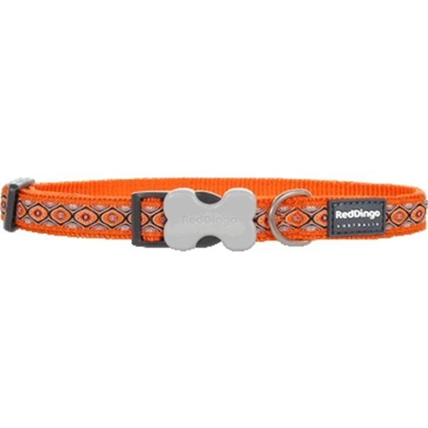 Red Dingo Dog Collar Design Snake Eyes Orange, Large RE437113